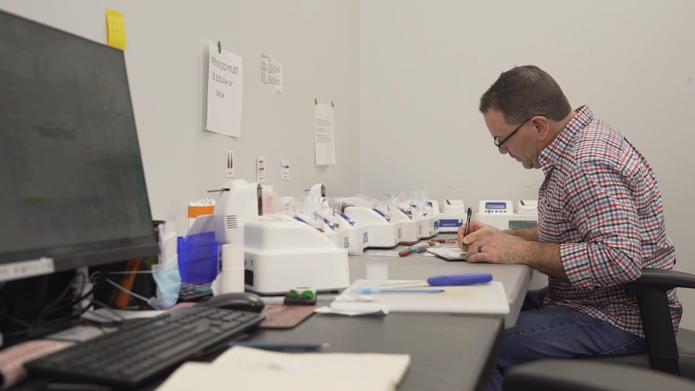 Taking notes for research.